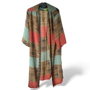 Dharma Women's Vintage Kimono Robe Floral Boho Chic One Size